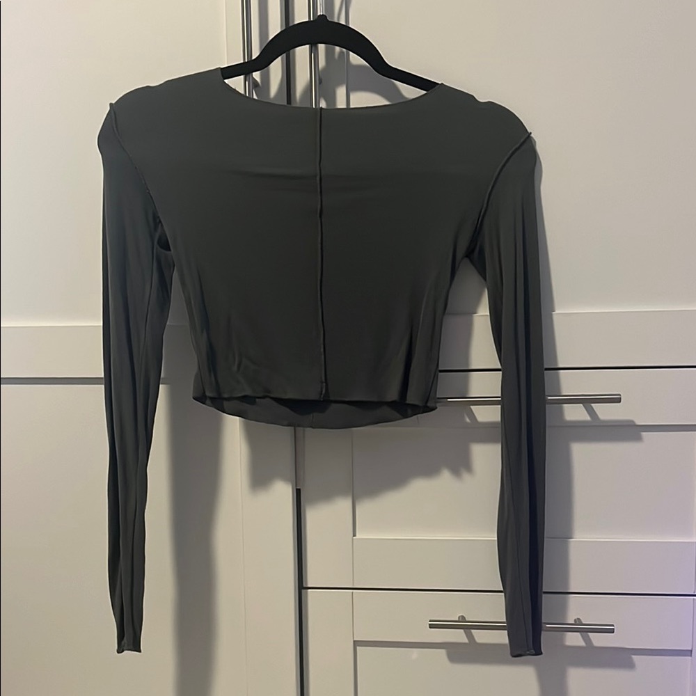 Green Long Sleeve Women's Top